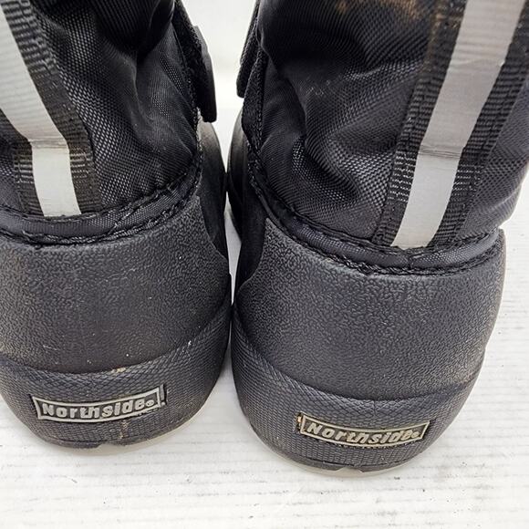 Northside Black Snow Boots Kids Winter Boots Adjustable Water Resistant Size 4 - Picture 9 of 11